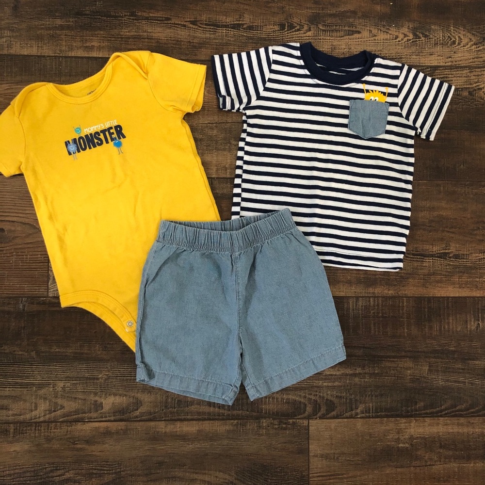 Carter’s 3-Piece Monster Outfit, Size 24 Mos